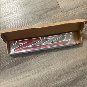 Z71 Chevrolet Red and Chrome Emblem Badge
